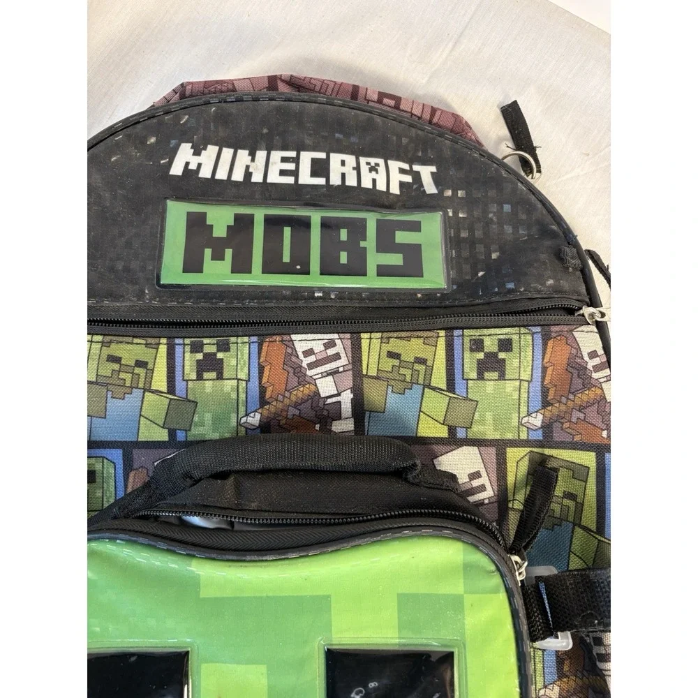 Minecraft Mods Backpack with Attached Thermal Lunch Bag